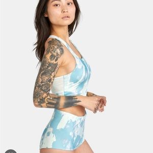 RVCA WOMENS WAVELENGTH HIGH-RISE CHEEKY BIKINI BOTTOMS BEACHWEAR BATHING SUIT